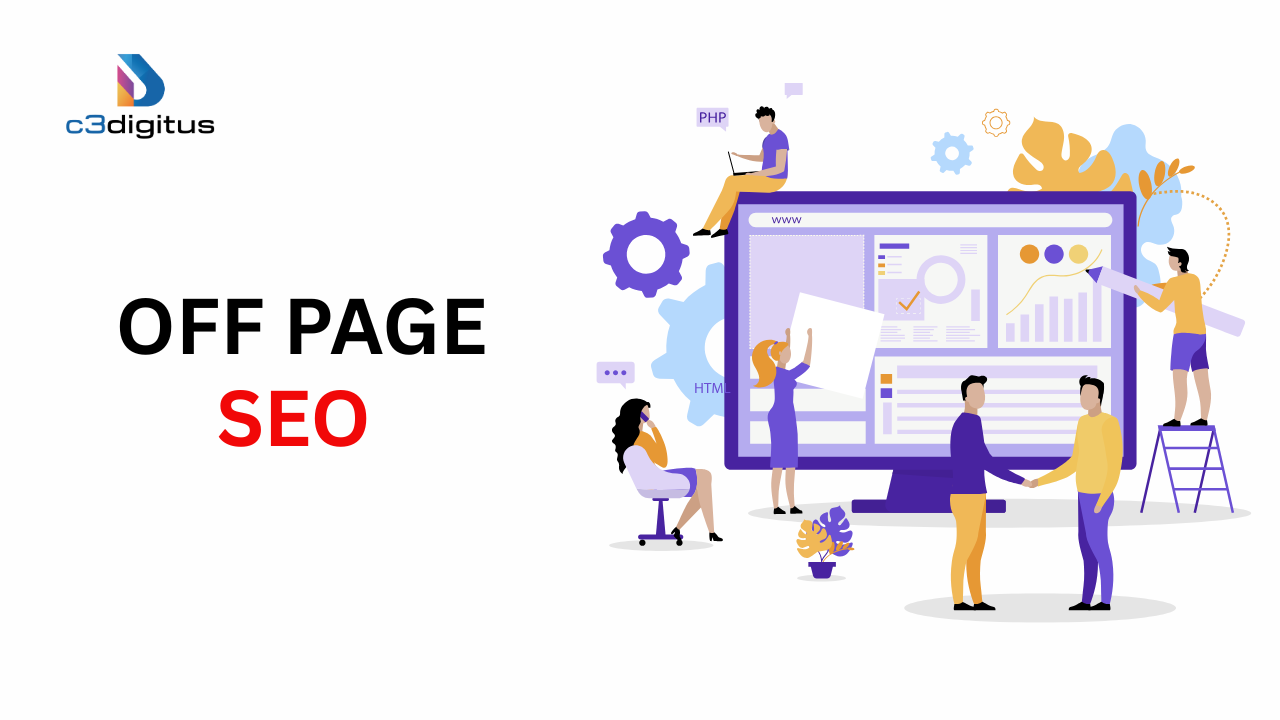 Off-page SEO optimization concept